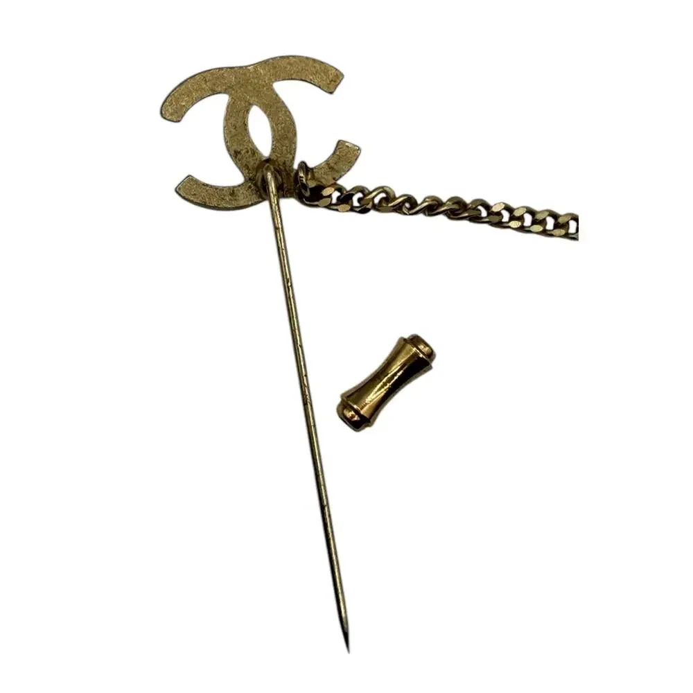 Chanel 2002 Gold, Yellow & Bronze Gripoix CC Brooch/Pin